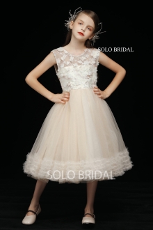 light champagne princess flower girl dress 5D7A3990